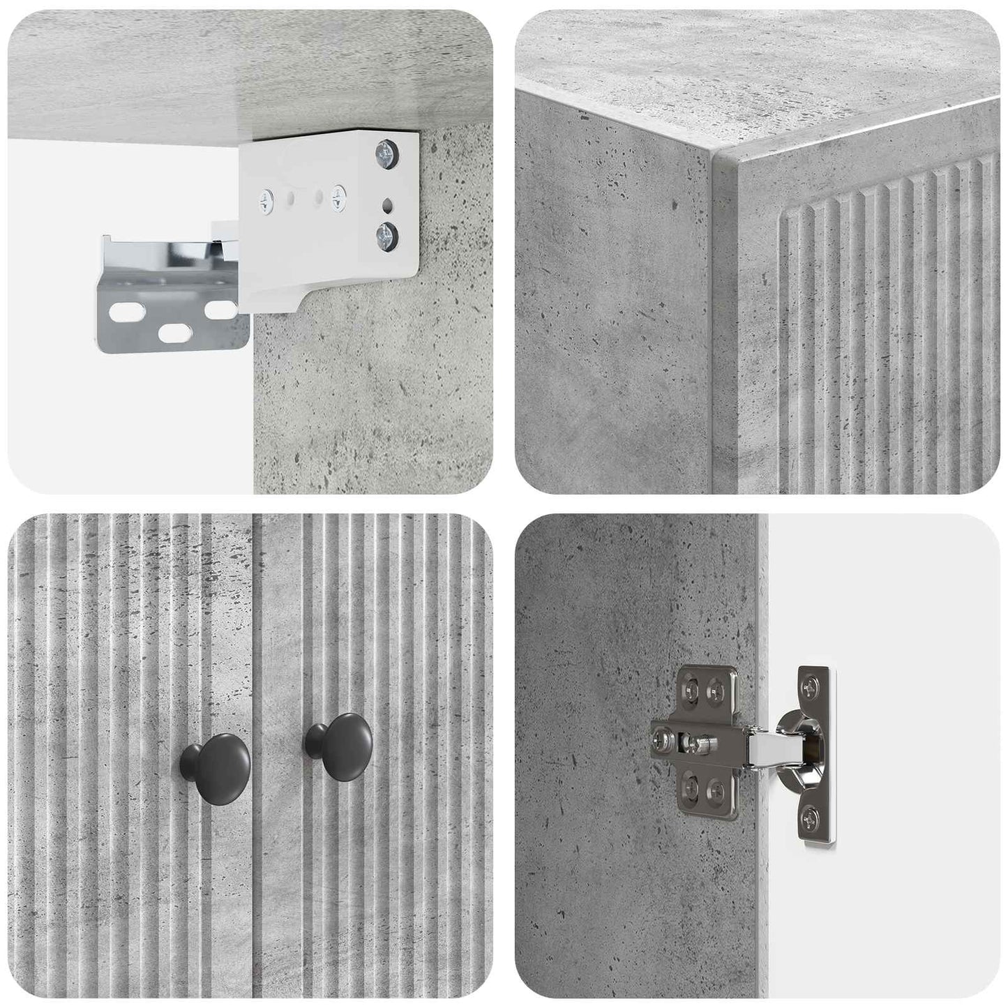 Wall-Mounted Cabinet Concrete Grey 59 x 31 x 60 cm