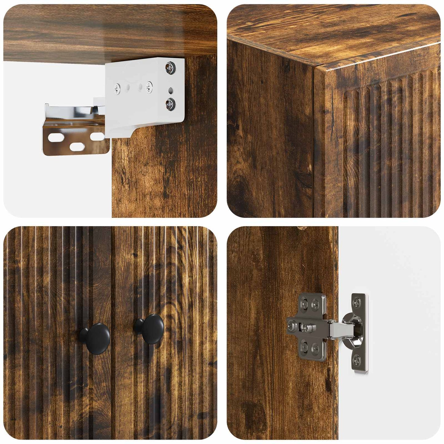 Wall-Mounted Cabinet Smoked Oak 59 x 31 x 60 cm Engineered Wood