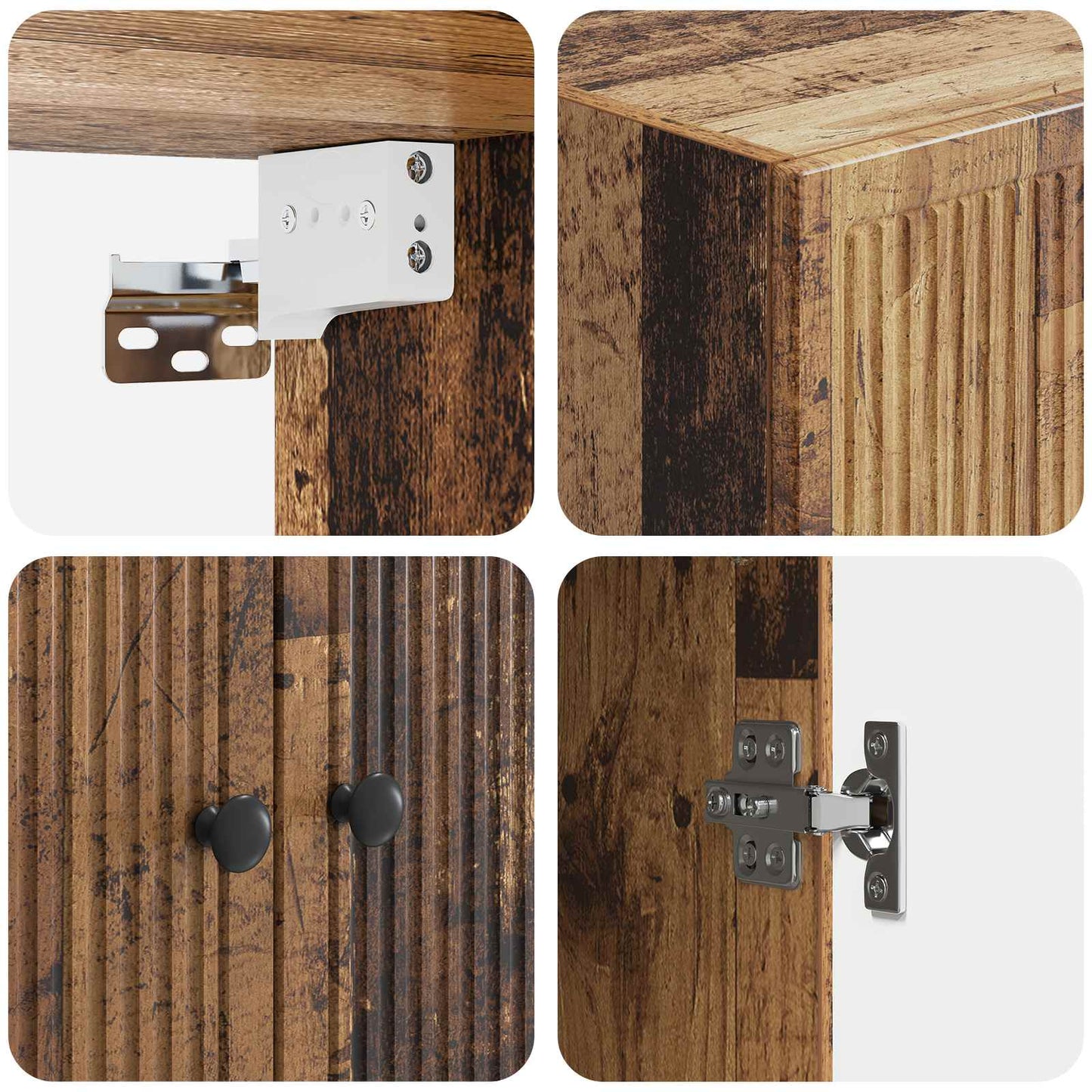 Wall-Mounted Cabinet Old Wood 59 x 31 x 60 cm Engineered Wood