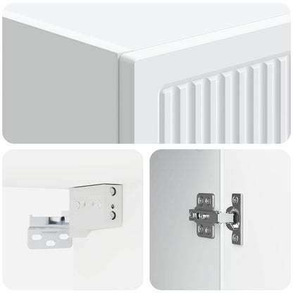 Wall-Mounted Cabinet White 33 x 34.5 x 90 cm Engineered Wood
