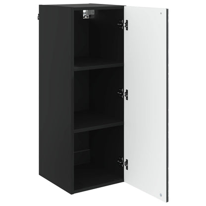 Wall-Mounted Cabinet Black 33 x 34.5 x 90 cm Engineered Wood