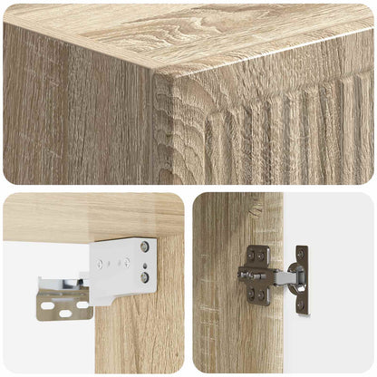 Wall-Mounted Cabinet Sonoma Oak 33 x 34.5 x 90 cm