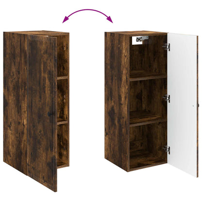 Wall-Mounted Cabinet Smoked Oak 33 x 34.5 x 90 cm