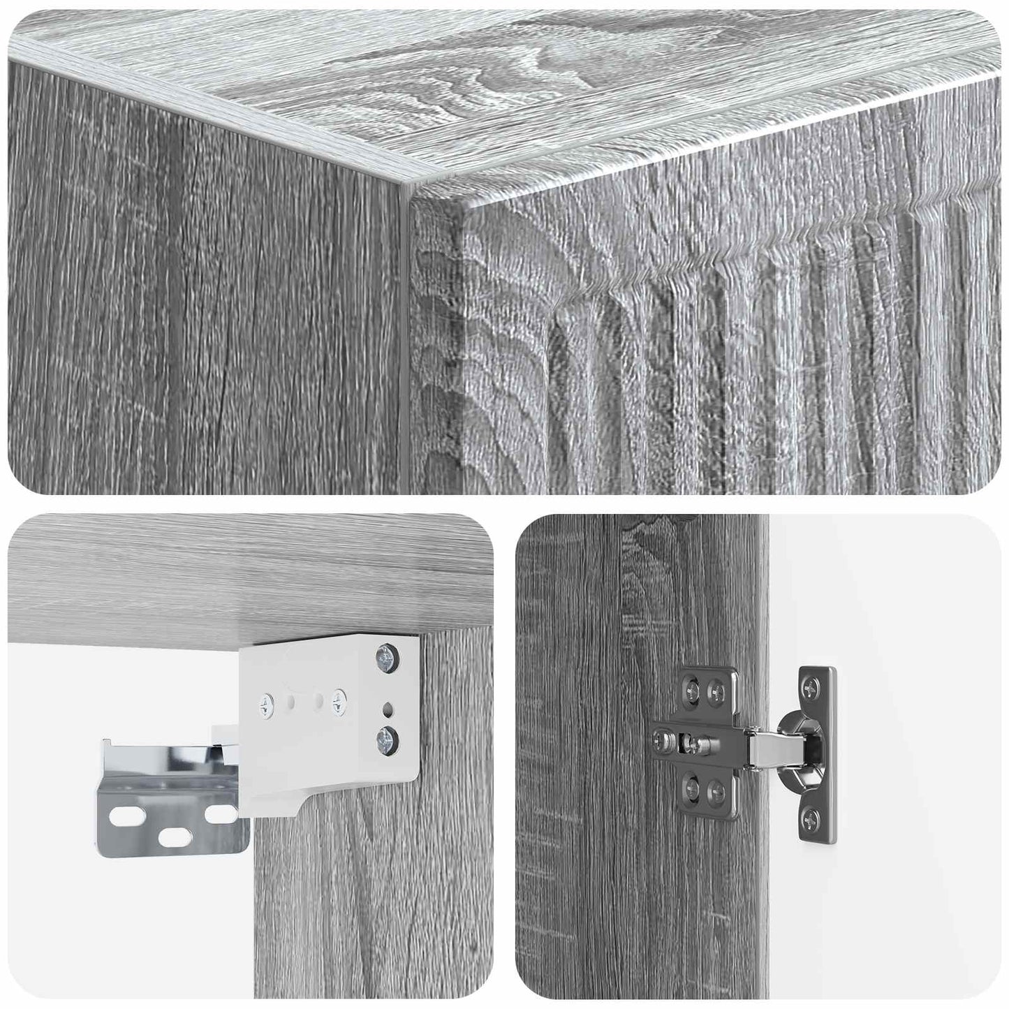 Wall-Mounted Cabinet Grey Sonoma 33 x 34.5 x 90 cm