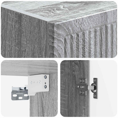 Wall-Mounted Cabinet Grey Sonoma 33 x 34.5 x 90 cm