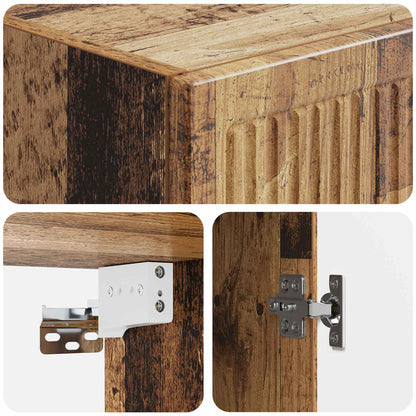 Wall-Mounted Cabinet Old Wood 33 x 34.5 x 90 cm Engineered Wood