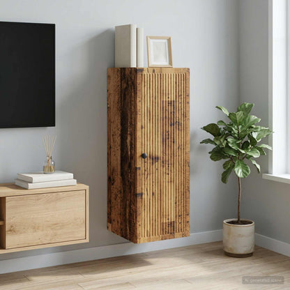 Wall-Mounted Cabinet Old Wood 33 x 34.5 x 90 cm Engineered Wood
