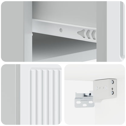 Wall-Mounted Bedside Cabinet 2 pcs White 33 x 34.5 x 20 cm