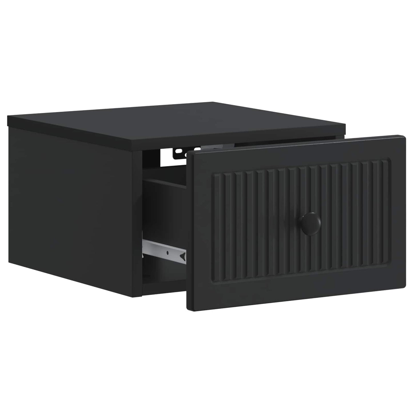 Wall-Mounted Bedside Cabinet 2 pcs Black 33 x 34.5 x 20 cm