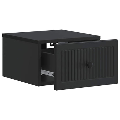 Wall-Mounted Bedside Cabinet 2 pcs Black 33 x 34.5 x 20 cm