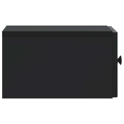 Wall-Mounted Bedside Cabinet 2 pcs Black 33 x 34.5 x 20 cm