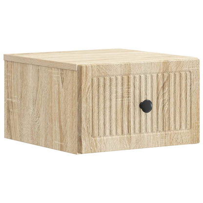 Wall-Mounted Bedside Cabinet 2 pcs Sonoma Oak 33 x 34.5 x 20 cm