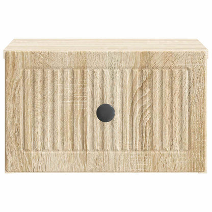 Wall-Mounted Bedside Cabinet 2 pcs Sonoma Oak 33 x 34.5 x 20 cm