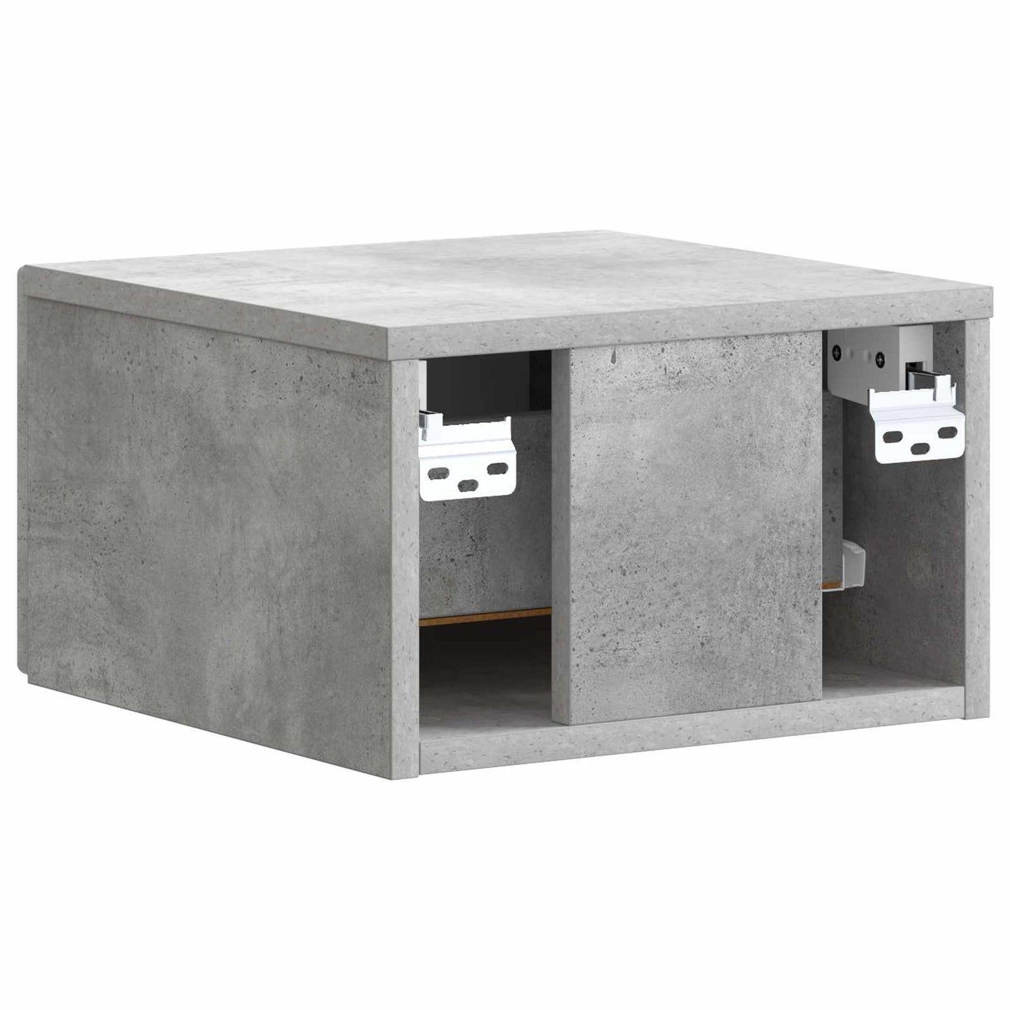 Wall-Mounted Bedside Cabinet Concrete Grey 33 x 34.5 x 20 cm