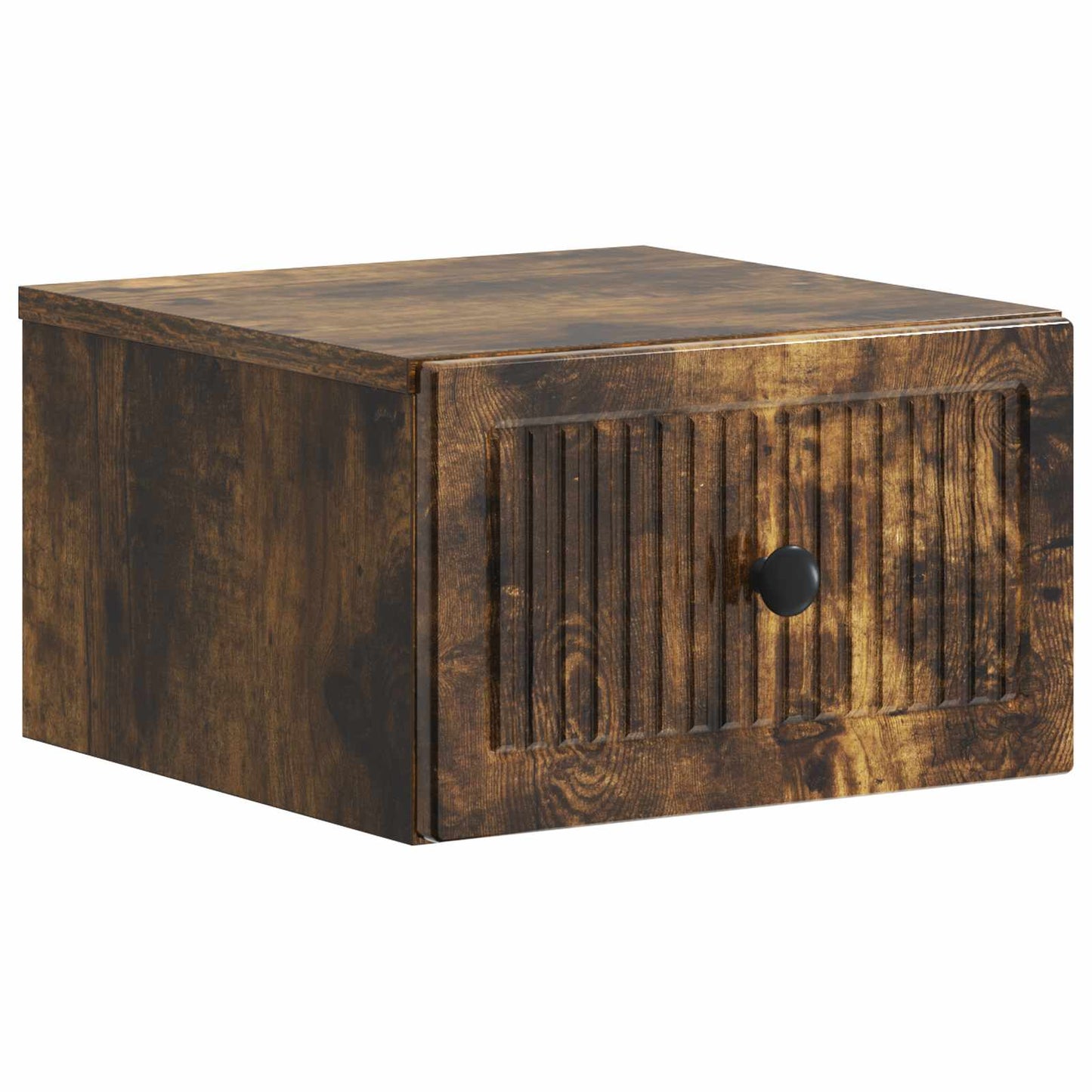 Wall-Mounted Bedside Cabinet Smoked Oak 33 x 34.5 x 20 cm