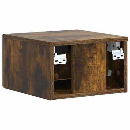 Wall-Mounted Bedside Cabinet Smoked Oak 33 x 34.5 x 20 cm
