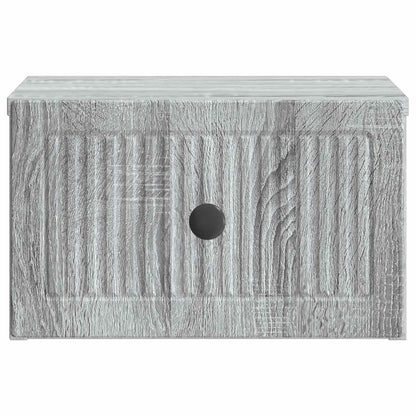 Wall-Mounted Bedside Cabinet Grey Sonoma 33 x 34.5 x 20 cm