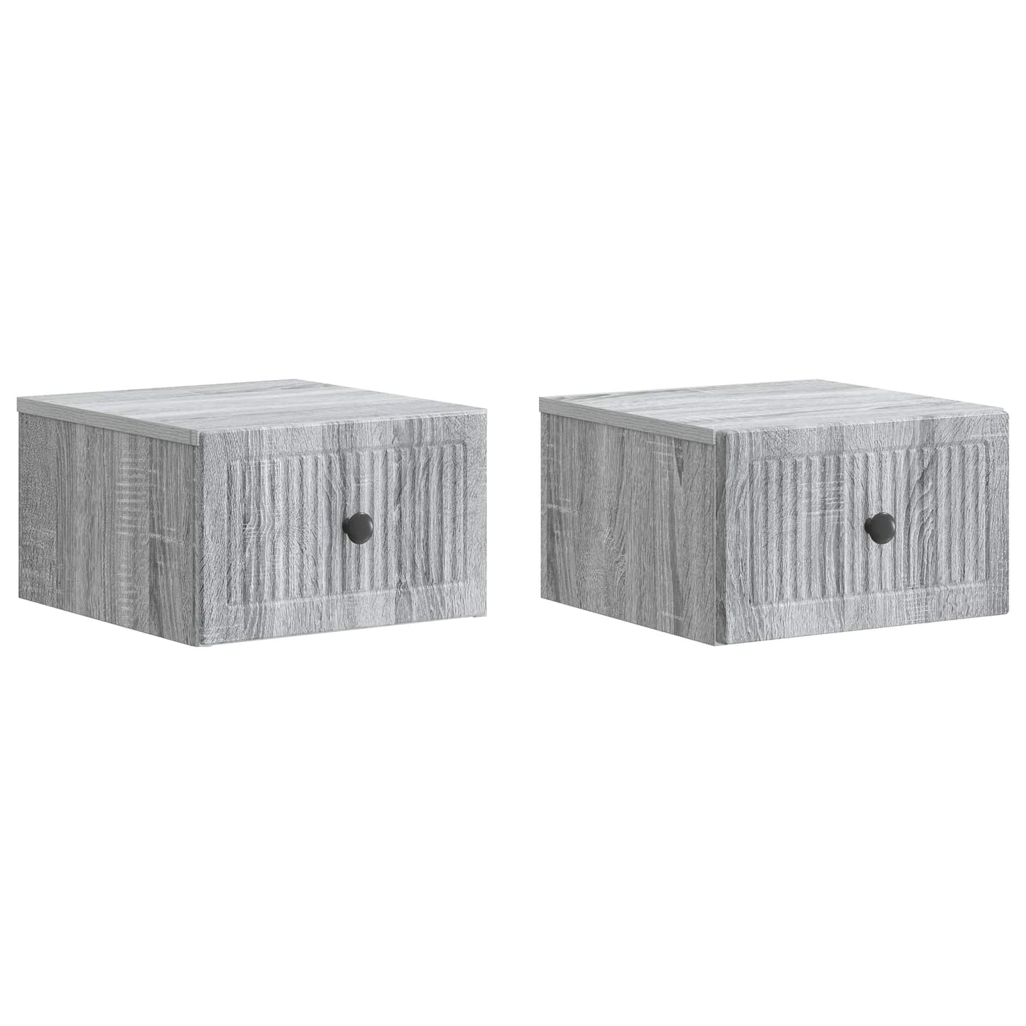 Wall-Mounted Bedside Cabinet 2 pcs Grey Sonoma