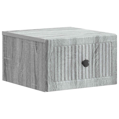 Wall-Mounted Bedside Cabinet 2 pcs Grey Sonoma Engineered Wood