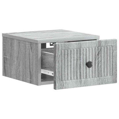 Wall-Mounted Bedside Cabinet 2 pcs Grey Sonoma Engineered Wood