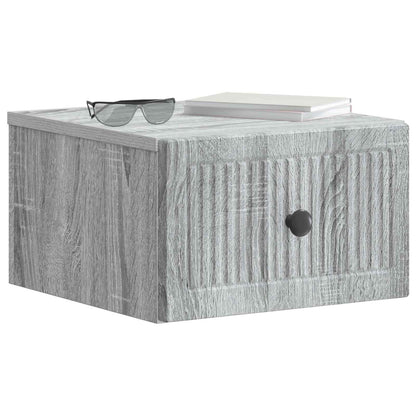 Wall-Mounted Bedside Cabinet 2 pcs Grey Sonoma Engineered Wood