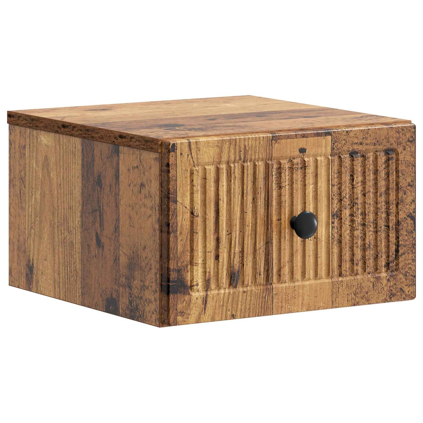Wall-Mounted Bedside Cabinet Old Wood 33 x 34.5 x 20 cm