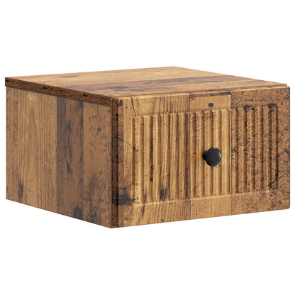 Wall-Mounted Bedside Cabinet 2 pcs Old Wood 33 x 34.5 x 20 cm