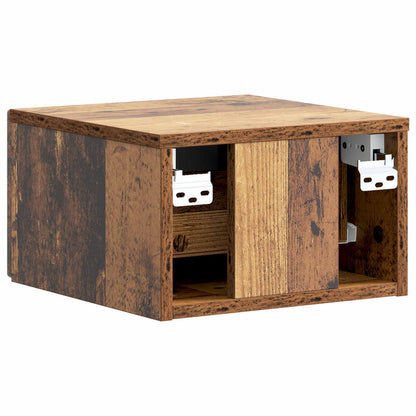 Wall-Mounted Bedside Cabinet 2 pcs Old Wood 33 x 34.5 x 20 cm