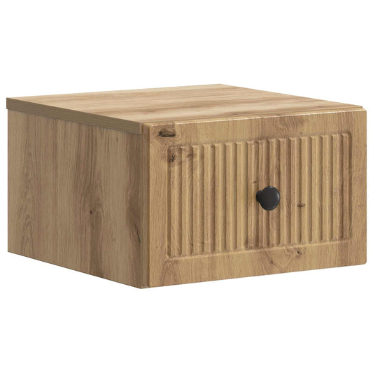 Wall-Mounted Bedside Cabinet Artisan Oak 33 x 34.5 x 20 cm
