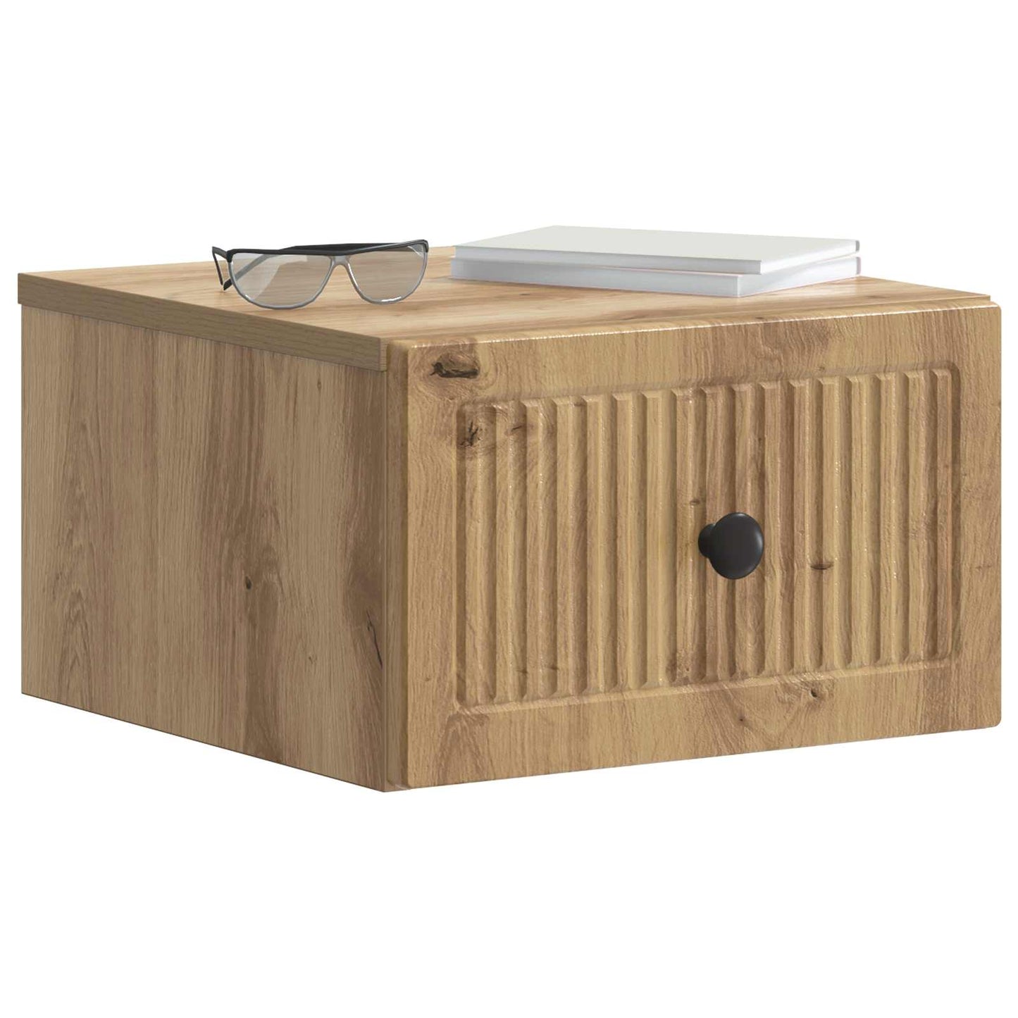 Wall-Mounted Bedside Cabinet Artisan Oak 33 x 34.5 x 20 cm