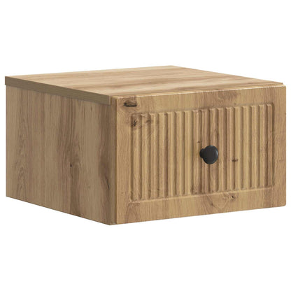 Wall-Mounted Bedside Cabinet 2 pcs Artisan Oak Engineered Wood