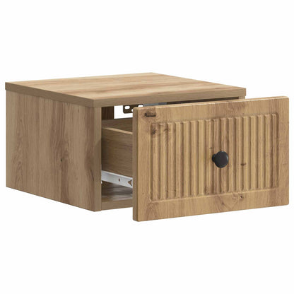 Wall-Mounted Bedside Cabinet 2 pcs Artisan Oak Engineered Wood