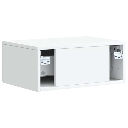 Bedside Cabinet White 49 x 34.5 x 20 cm Engineered Wood