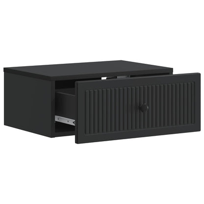 Bedside Cabinet Black 49 x 34.5 x 20 cm Engineered Wood