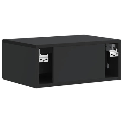 Bedside Cabinet Black 49 x 34.5 x 20 cm Engineered Wood