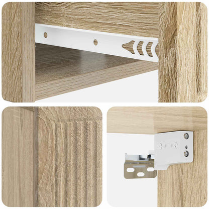 Bedside Cabinet with Drawer 2 pcs Sonoma Oak 49 x 34.5 x 20 cm