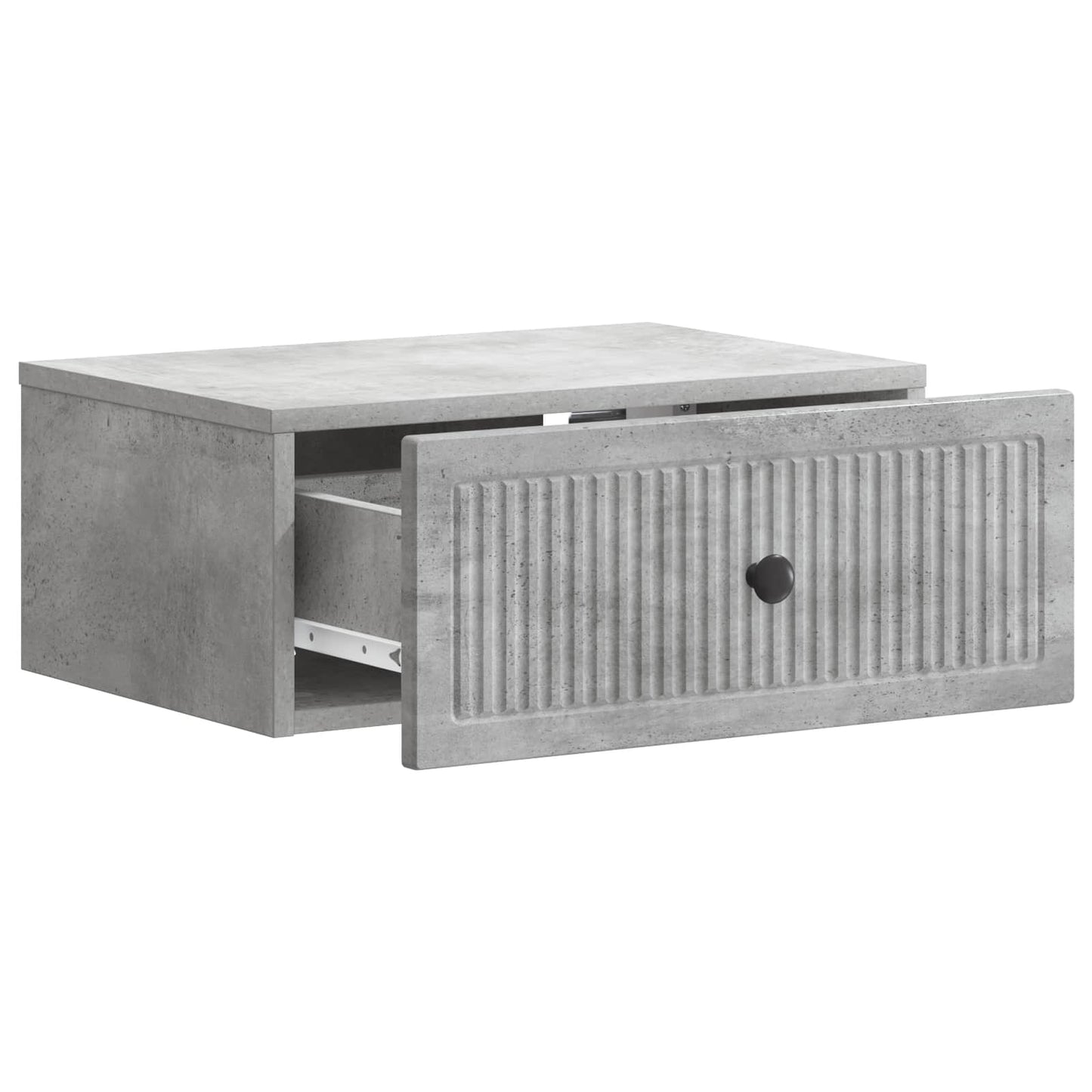 Bedside Cabinet Concrete Grey 49 x 34.5 x 20 cm Engineered Wood
