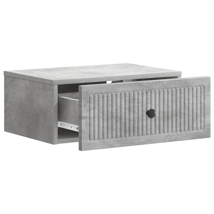 Bedside Cabinet Concrete Grey 49 x 34.5 x 20 cm Engineered Wood