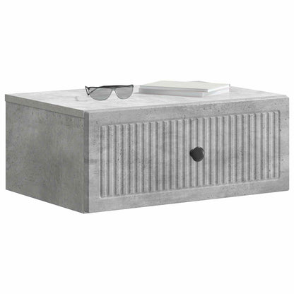 Bedside Cabinet Concrete Grey 49 x 34.5 x 20 cm Engineered Wood