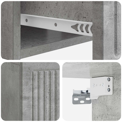 Bedside Cabinet 2 pcs Concrete Grey 49 x 34.5 x 20 cm