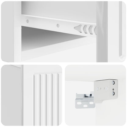 Bedside Cabinet with Drawer High Gloss White 49 x 34.5 x 20 cm
