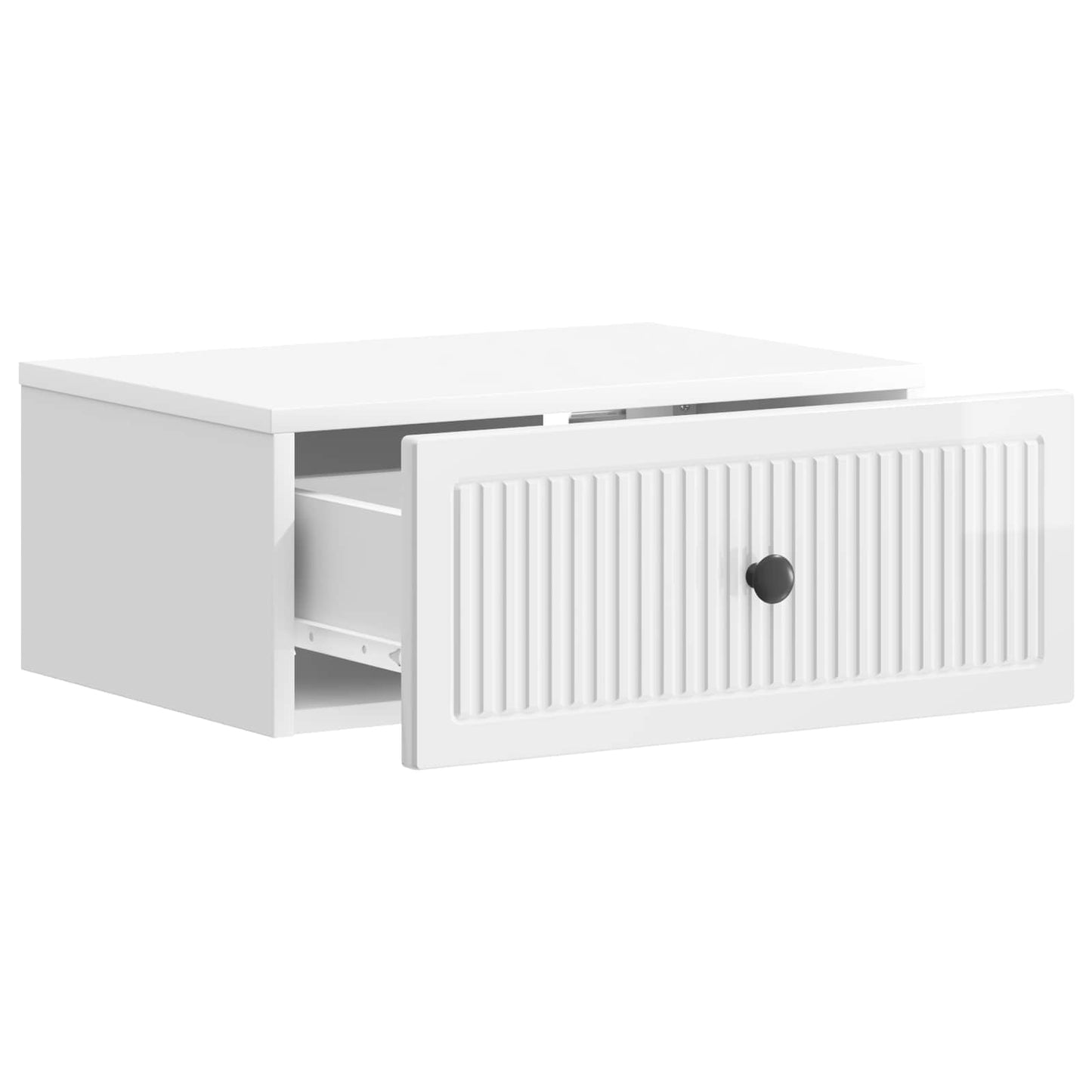 Bedside Cabinet with Drawer High Gloss White 49 x 34.5 x 20 cm