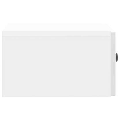Bedside Cabinet with Drawer High Gloss White 49 x 34.5 x 20 cm
