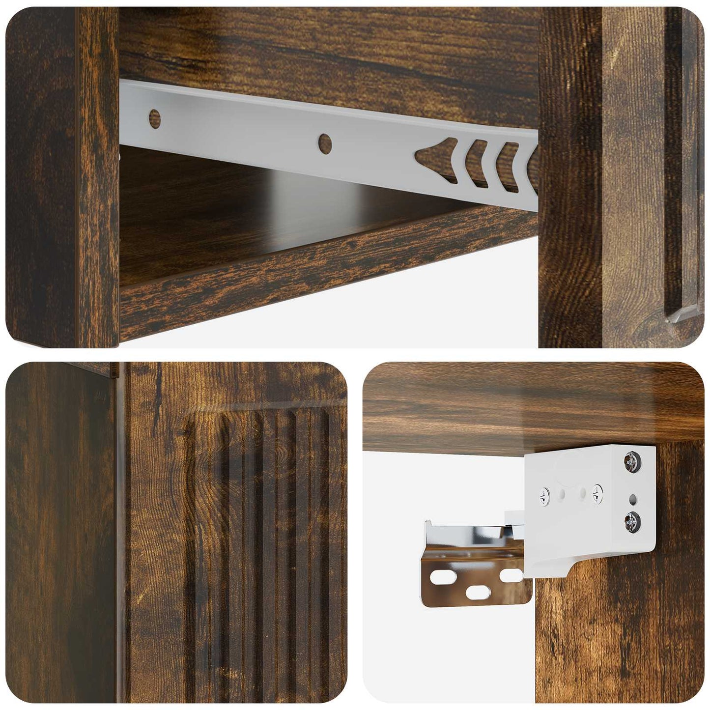 Bedside Cabinet with Drawer 2 pcs Smoked Oak 49 x 34.5 x 20 cm