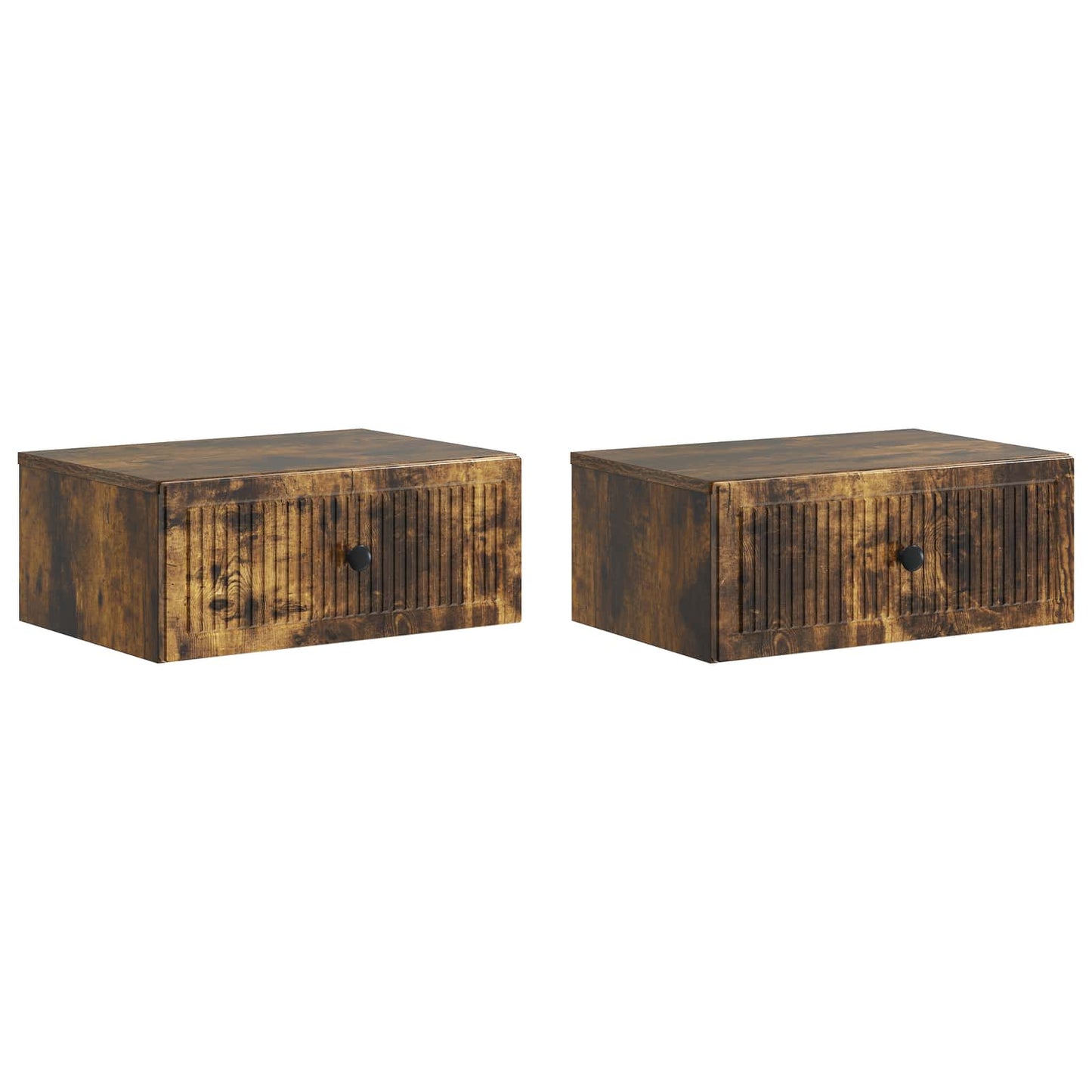Bedside Cabinet 2 pcs Smoked Oak 49 x 34.5 x 20 cm