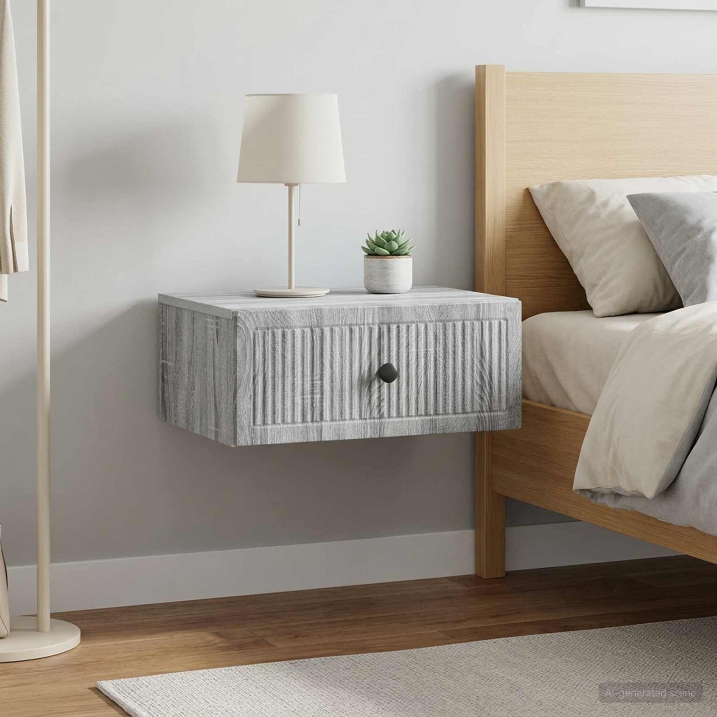 Bedside Cabinet 2 pcs Grey Sonoma 49 x 34.5 x 20 cm