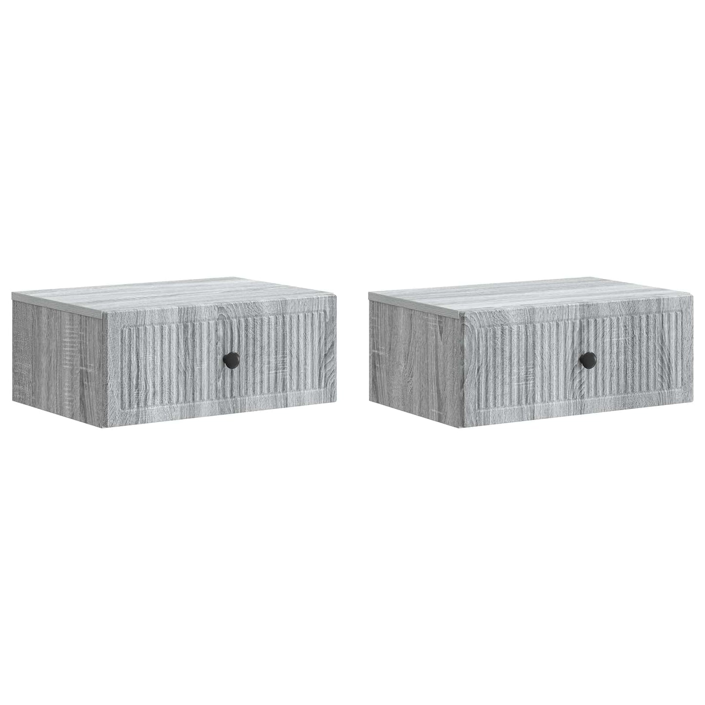 Bedside Cabinet with Drawer 2 pcs Grey Sonoma 49 x 34.5 x 20 cm