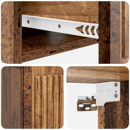 Bedside Cabinet 2 pcs Old Wood 49 x 34.5 x 20 cm