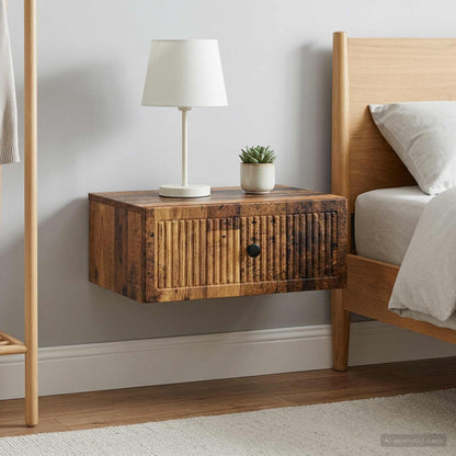 Bedside Cabinet with Drawer 2 pcs Old Wood 49 x 34.5 x 20 cm