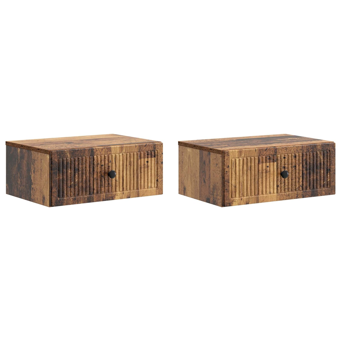 Bedside Cabinet 2 pcs Old Wood 49 x 34.5 x 20 cm